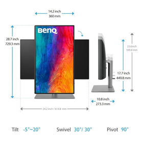 BenQ PD2725U USB-C 65W PD supports charging and data