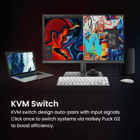 BenQ PD3205U KVM dual-view supports multi-device workflows.