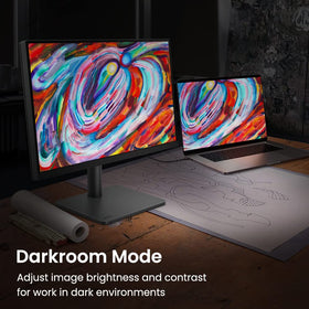 BenQ PD3205U USB-C 90W port enables single-cable charging.