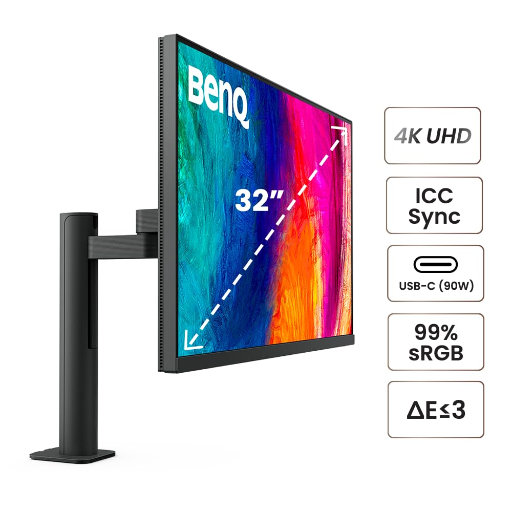 BenQ PD3205UA IPS panel clarity for accurate color viewing