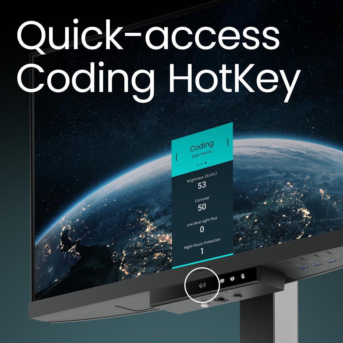 BenQ RD240Q ergonomic stand supports comfortable posture during extended sessions.
