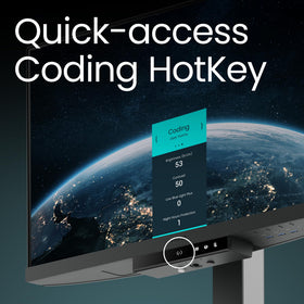 BenQ RD240Q ergonomic stand supports comfortable posture during extended sessions.