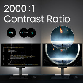 BenQ RD320U coding modes dark theme clearly differentiates code for easier reading.