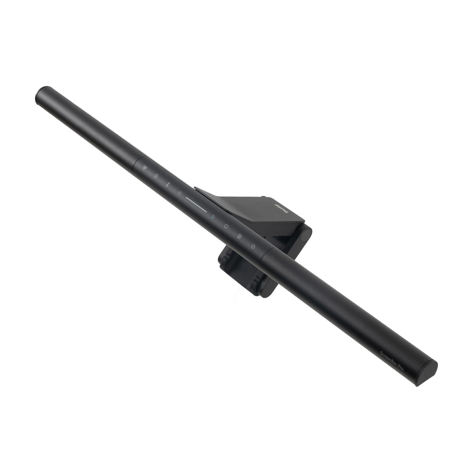 BenQ ScreenBar Pro central brightness for uniform desk lighting and comfort.