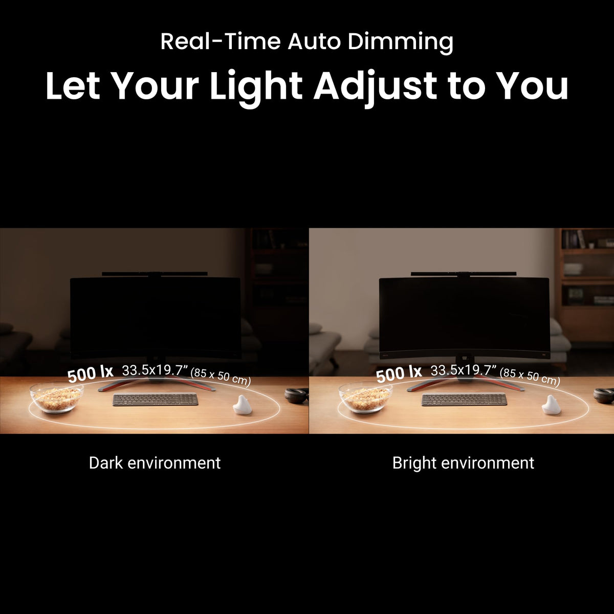 BenQ ScreenBar Pro curved-monitor compatibility suits 1000-1800R displays.