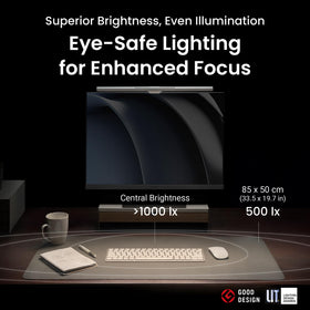 BenQ ScreenBar Pro motion sensor automatically lights when approaching your desk.