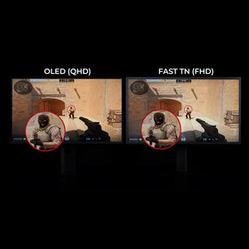 BenQ Zowie XL2566X+ motion clarity display in action during gaming.