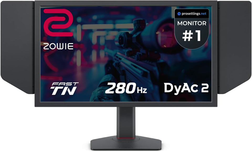 BenQ Zowie XL2546X+ front view showing crisp motion for esports