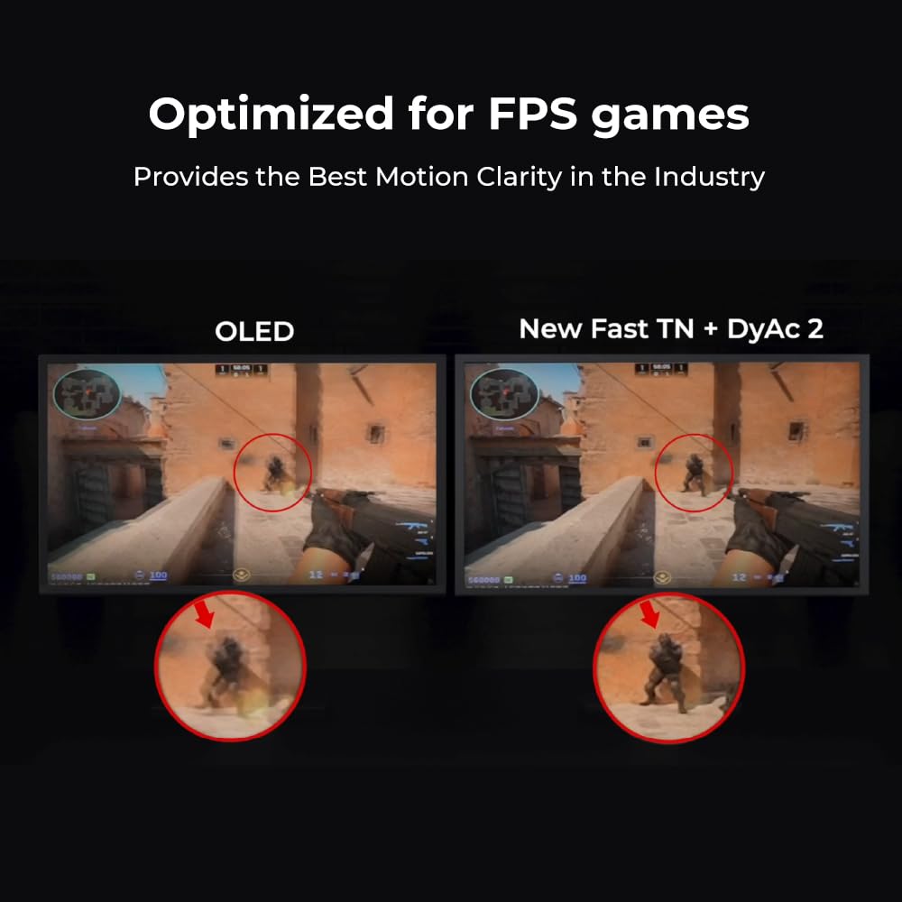 BenQ Zowie XL2586X native 1080p crisp visuals for gaming.