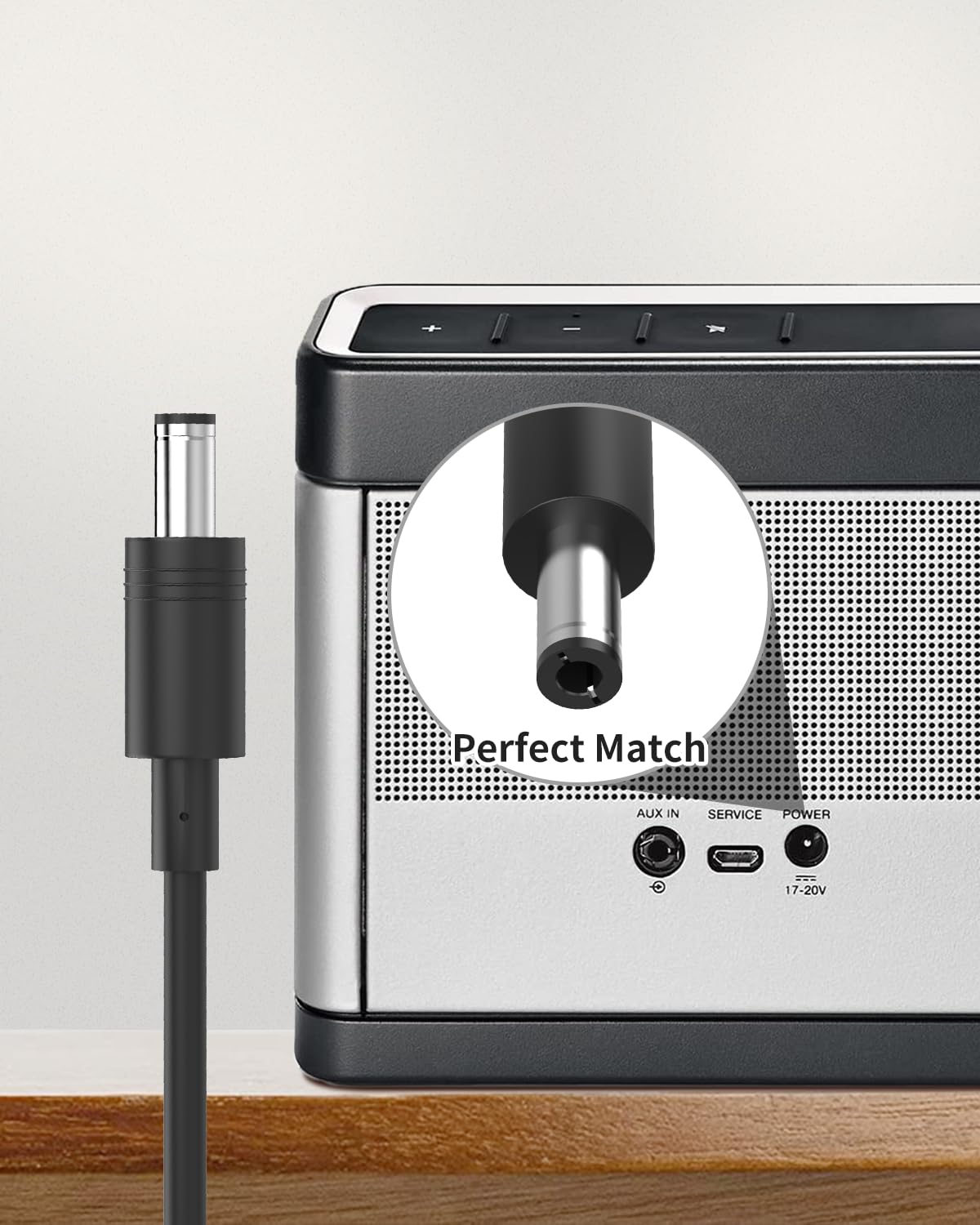 bensn charger connected to Bose SoundLink speaker for reliable charging
