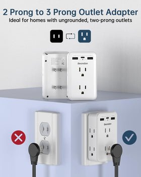 BEONDON 6-AC outlets and USB ports showing flexible charging options.