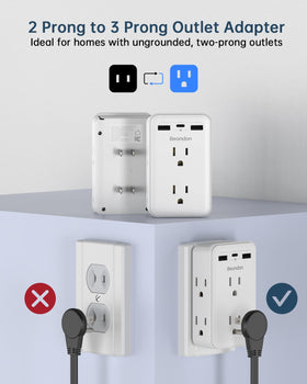 BEONDON close shot of USB-A and USB-C ports, fast charging access