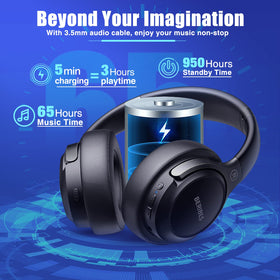 BERIBES earcup close-up memory protein padding for long-wear comfort