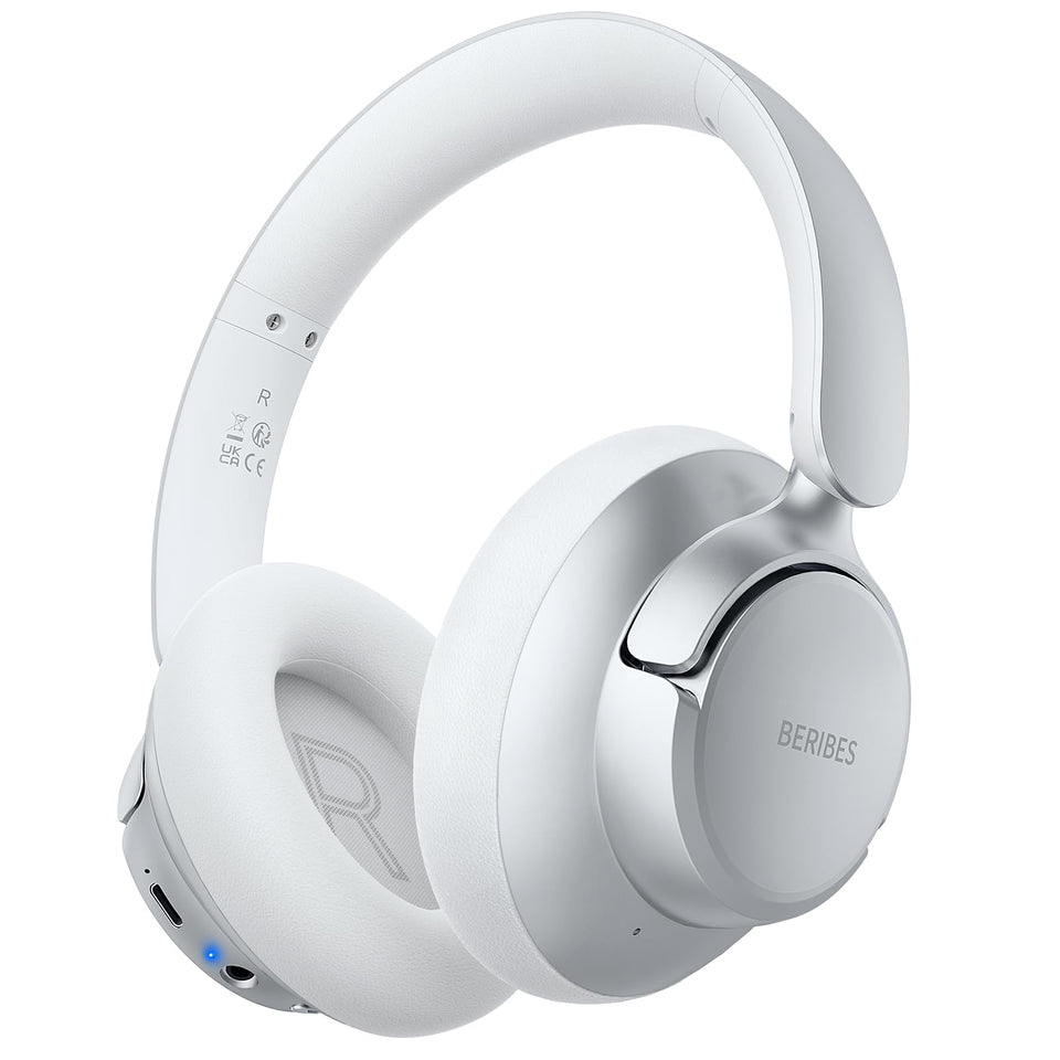 BERIBES front view in silver showing sleek design and quick pairing benefit