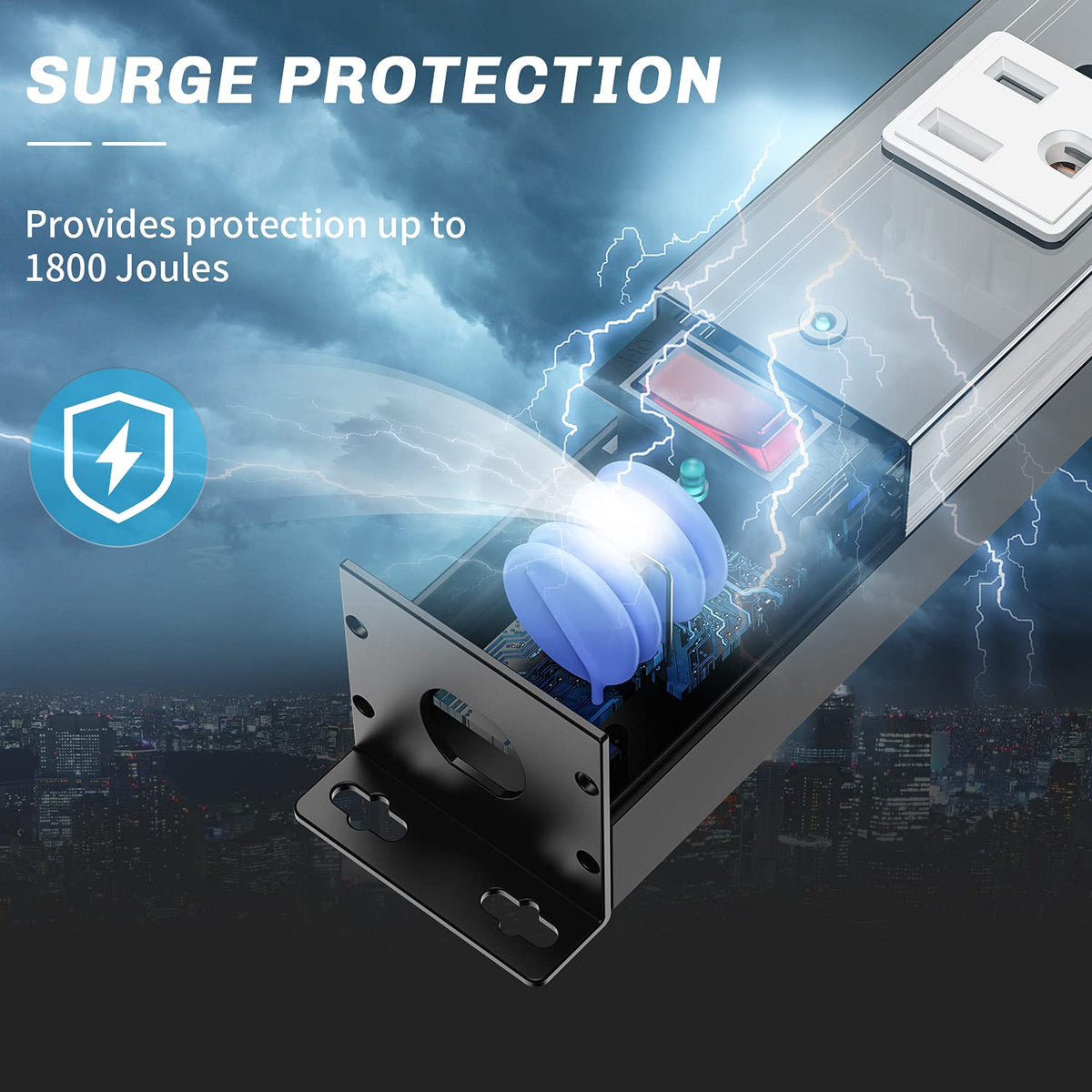 Berigtta illuminated switch and resettable breaker detail for quick overload protection