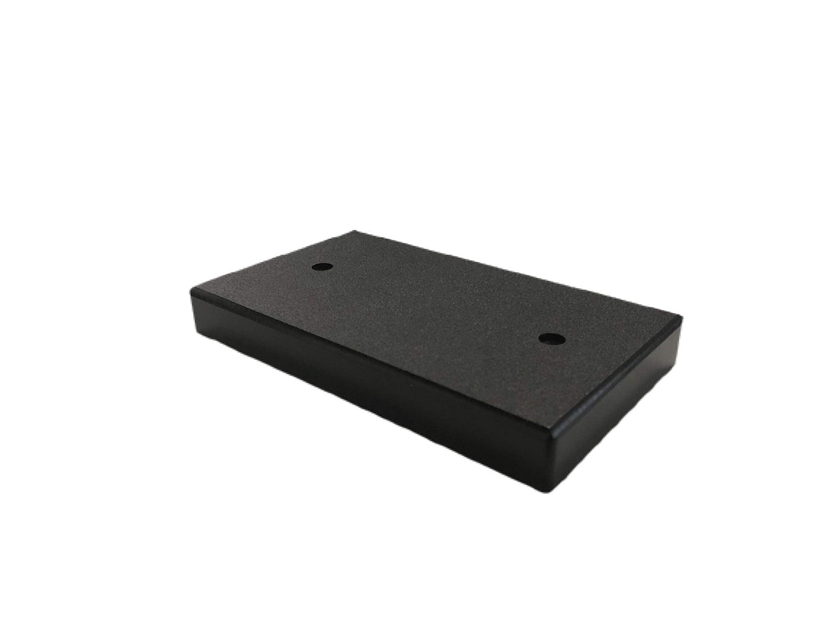 Bert's Custom Tackle US-made transducer mounting board front view, compact for small boats