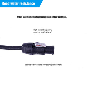BESCOOS cable laid out with 10-foot scale showing reach and installation flexibility