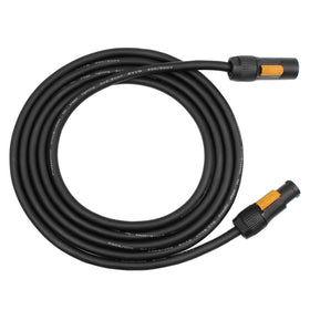 Bescoos PowerCon True1 extension shows secure male-to-female connection for reliable stage power.