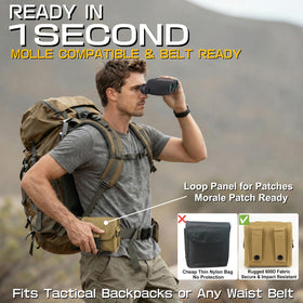 BESDON folded in hand to show scale and easy pocket carry benefit