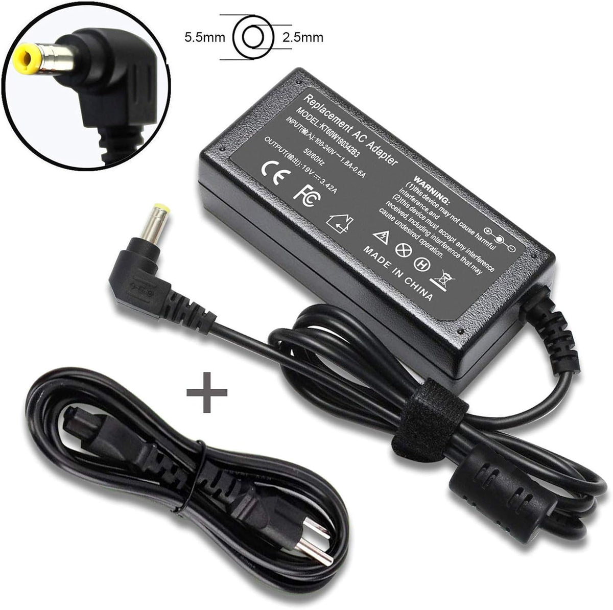 Besell 19V 65W Asus side ports, easy access for versatile connections