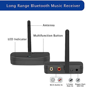 Besign BE-RCA receiver back ports and RCA outputs for wired speakers