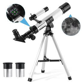 BESIMLI front view of telescope showing optical tube and mount, easy setup benefit