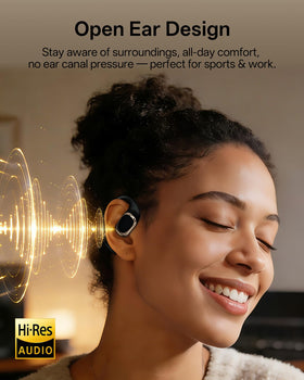 BeSing close-up of nickel-titanium over-ear hooks, ensures secure comfortable fit