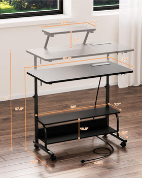 Besiost desk assembly shown with clear, simple steps.