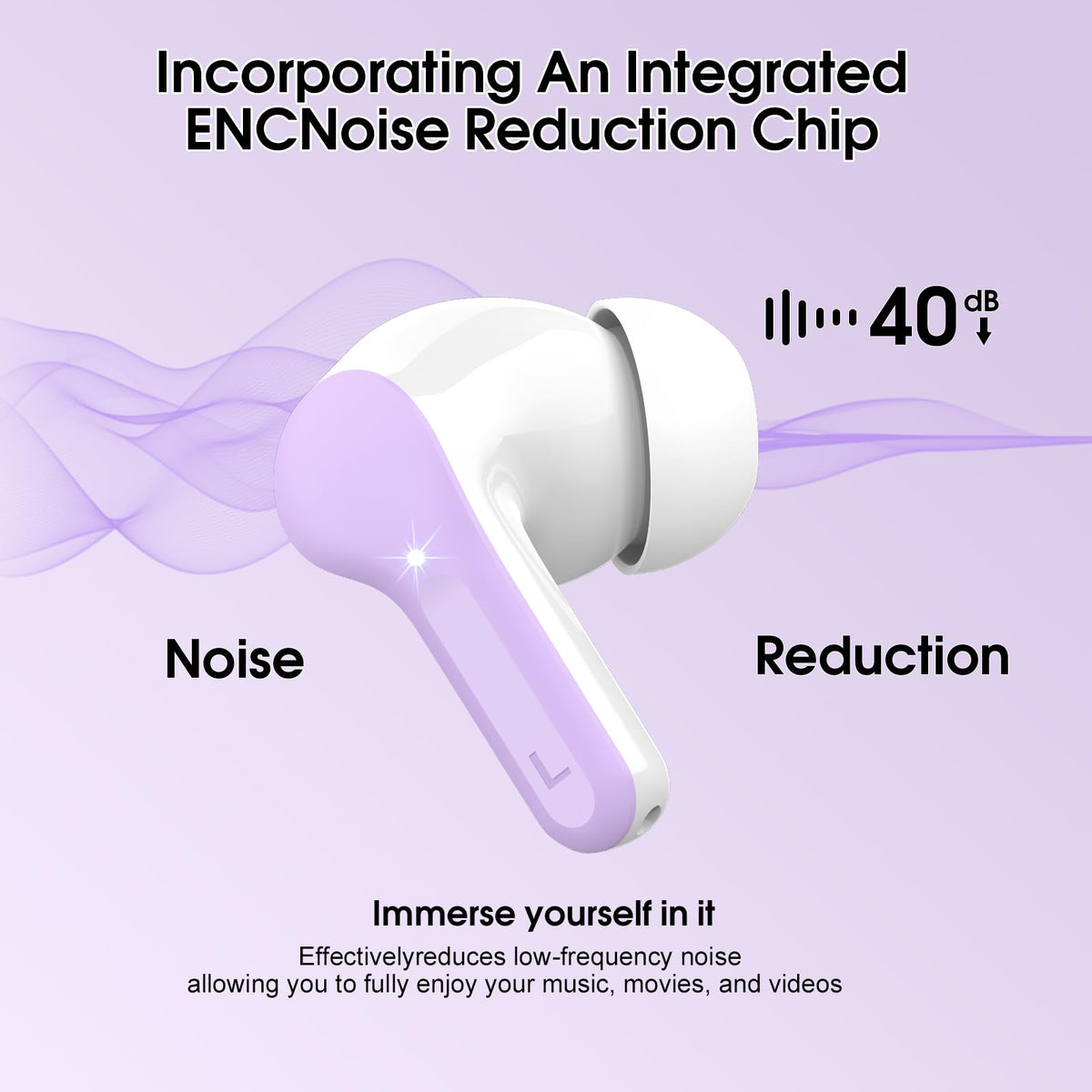 BESNOOW earbud close-up on driver and grille for clear audio detail