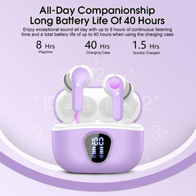 BESNOOW earbuds worn during exercise for secure fit and sweat resistance
