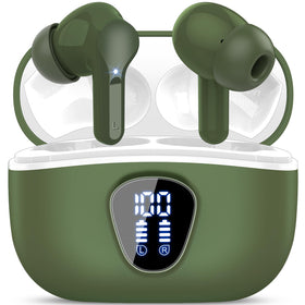 BESNOOW front packaging showing green earbuds and case for quick identification and style