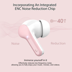BESNOOW I53 earbud close-up showing smooth finish and ergonomic curve