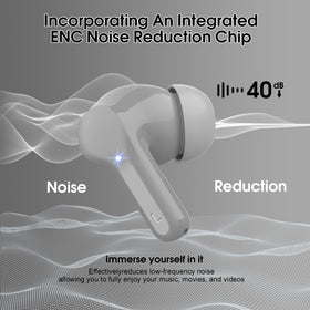 BESNOOW I53 earbud close-up of 14.2mm driver for richer sound