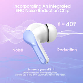 BESNOOW i53 earbud closeup showing driver detail for improved sound quality