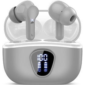 BESNOOW I53 front packaging showing earbuds and case for easy unboxing