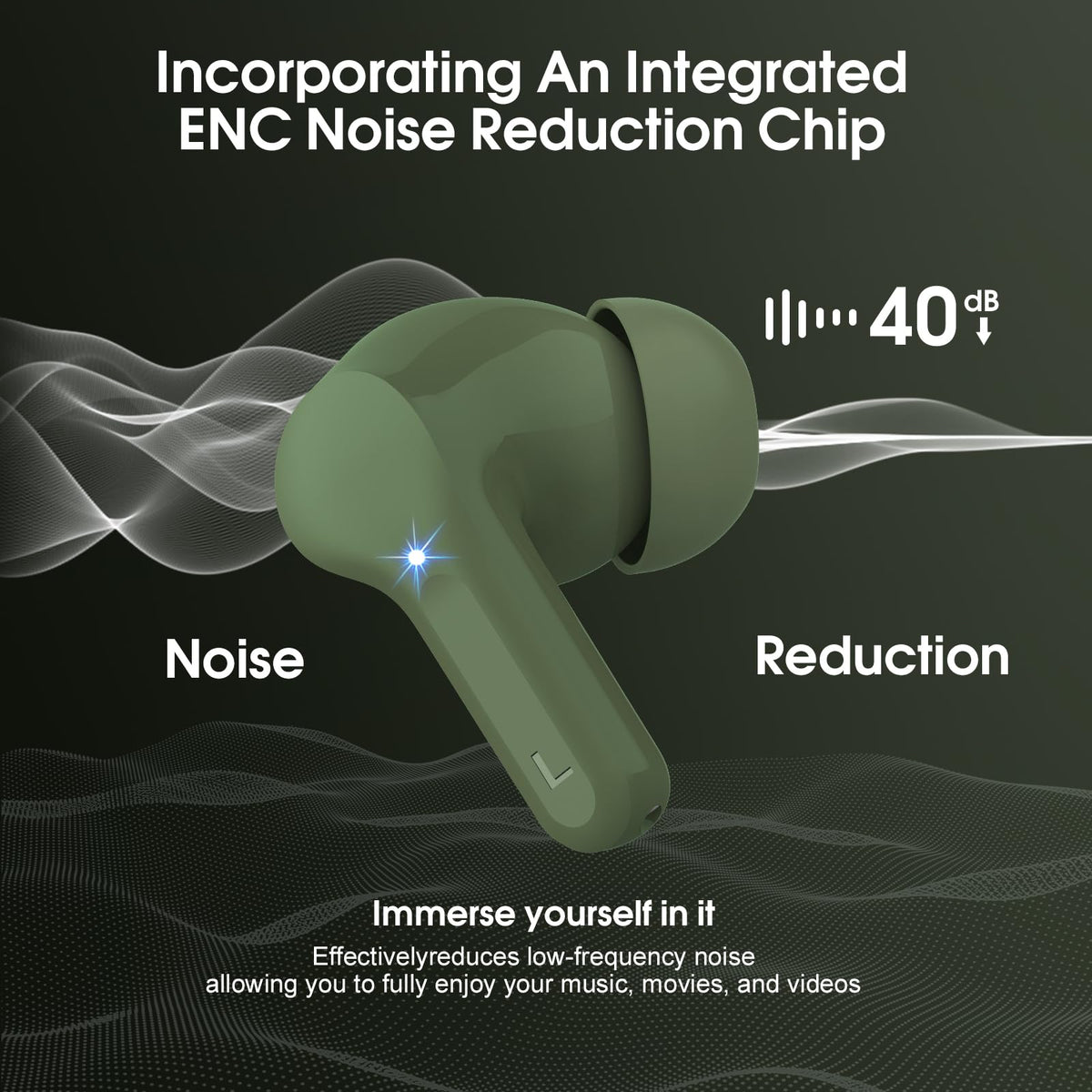 BESNOOW earbud worn by runner demonstrating secure fit and comfortable workout use