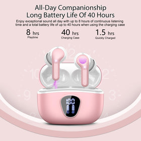BESNOOW I53 earbuds in-ear while running demonstrating secure fit