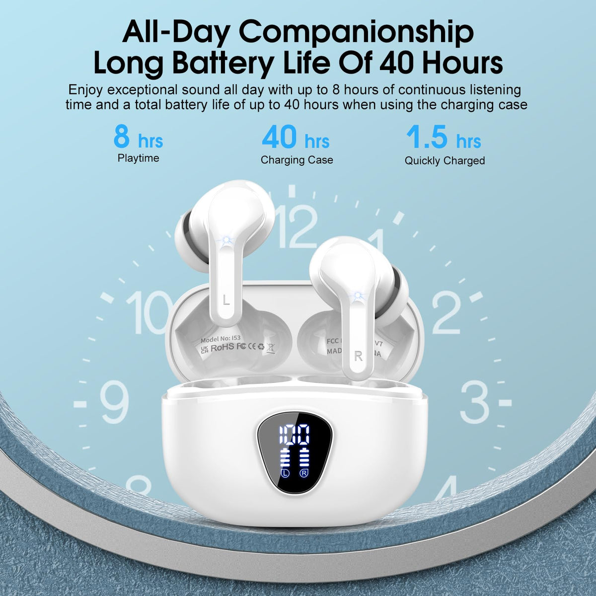 BESNOOW earbud worn during workout, secure fit and sweat resistance demonstrated
