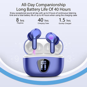 BESNOOW earbud worn during run, secure fit for workouts