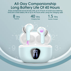 BESNOOW earbuds worn by runner showing secure fit and workout suitability