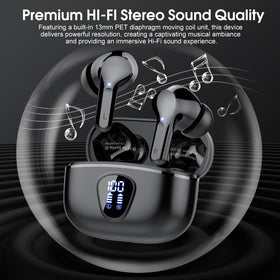 Besnoow IP7 waterproof earbuds designed for sweat and rain resistance