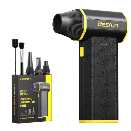 Besrun X113 front view showing compact body and vents, convenient cordless cleaning