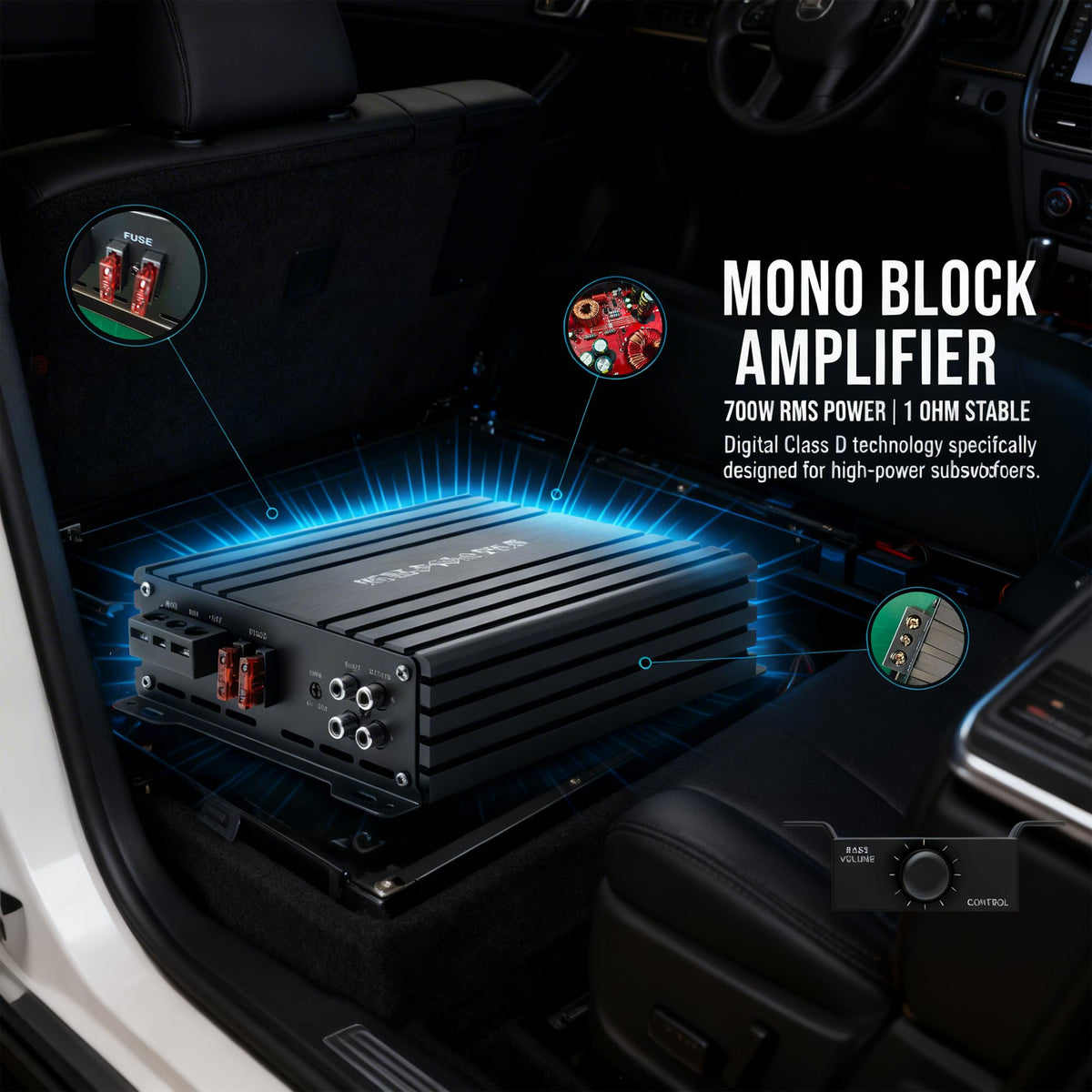 BEST BALANCE AUDIO SYSTEMS mono amplifier interior view highlights Digital Class D efficiency