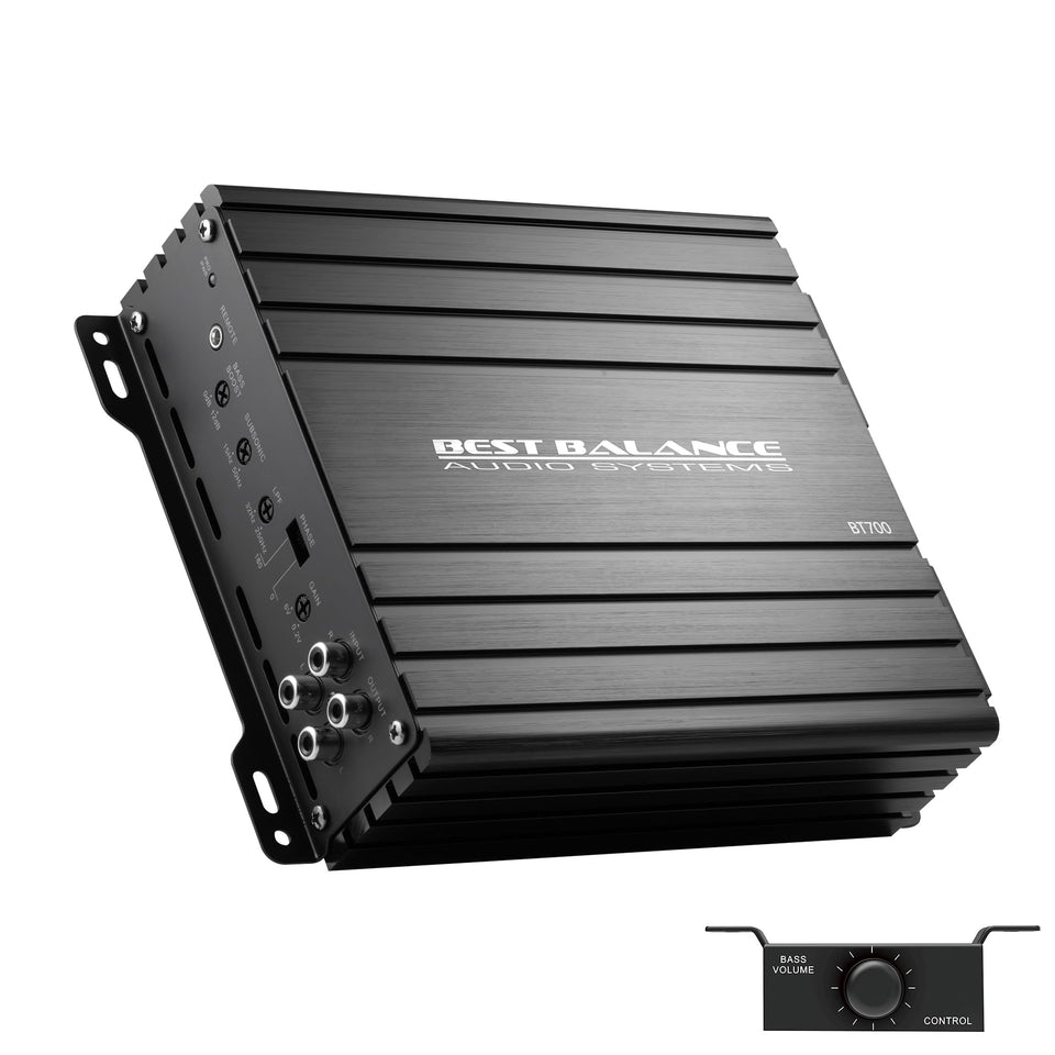 BEST BALANCE AUDIO SYSTEMS mono amplifier front view shows compact installation potential