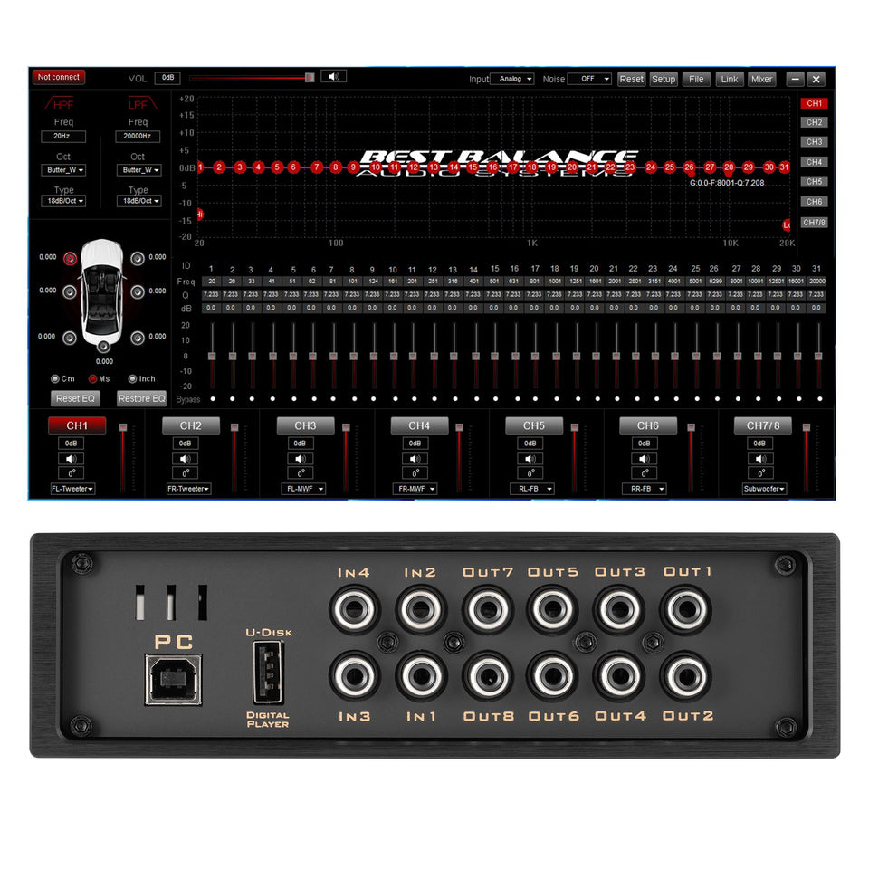 BEST BALANCE BTS880 front panel showing controls and connectors for clear system benefits