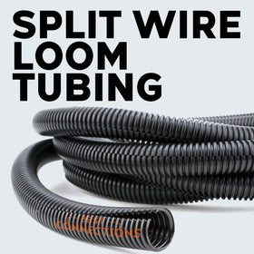 Best Connections convoluted tubing in use protecting automotive wiring from abrasion.
