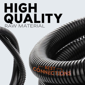 Best Connections wire loom installation demonstrates simple insertion and customizable length.