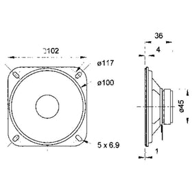 Visaton R10S ceiling-mount application for discreet installation.
