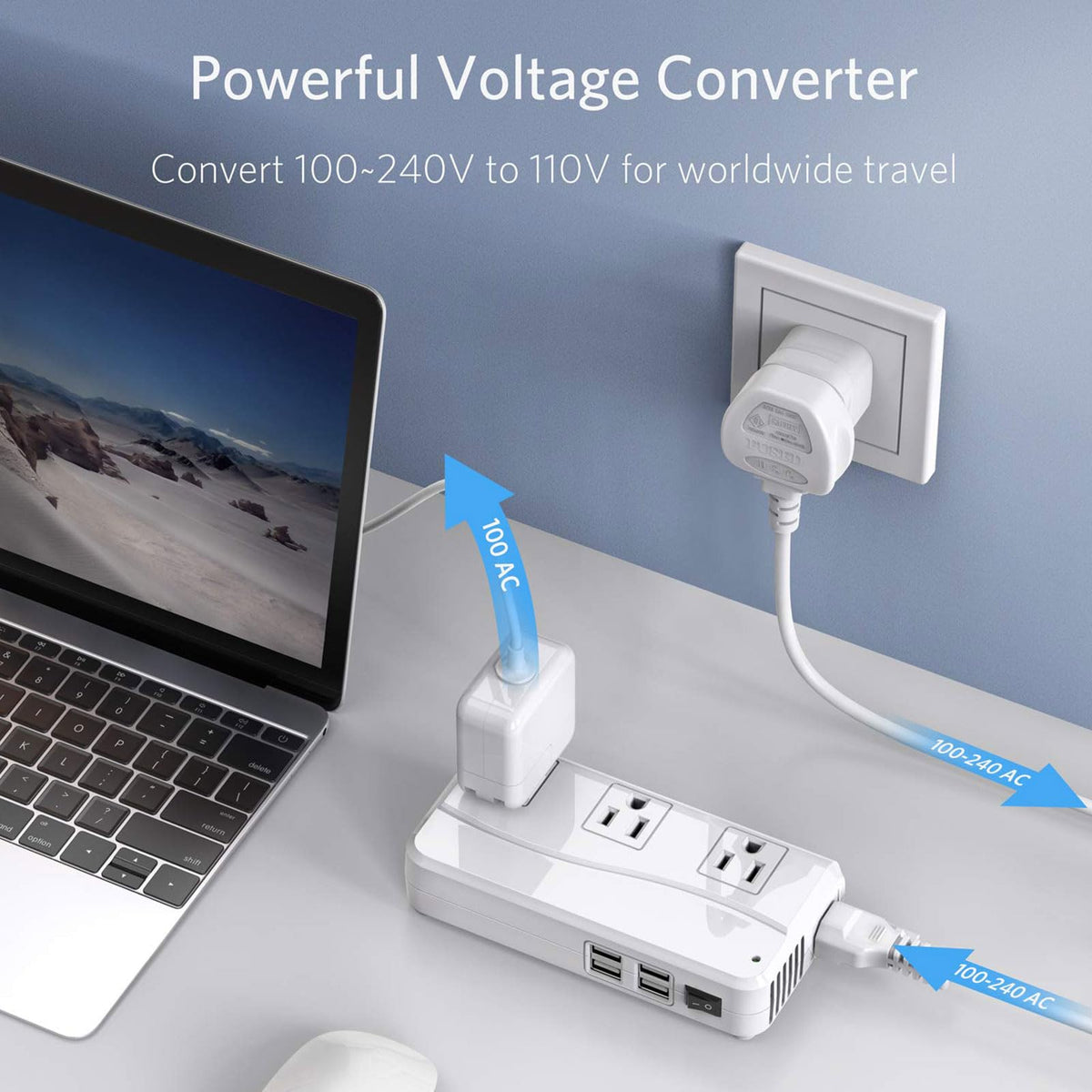 BESTEK three AC sockets detail for powering multiple 110V appliances