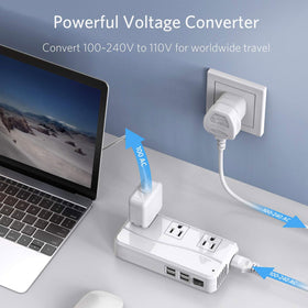BESTEK three AC sockets detail for powering multiple 110V appliances